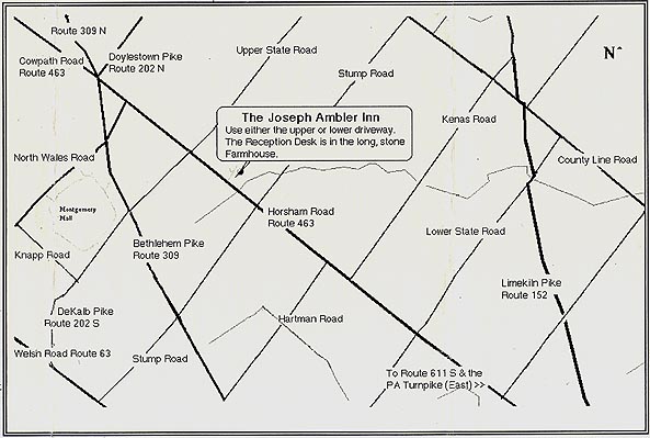 Joseph Ambler Inn map