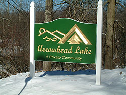 Entrance Sign for Arrowhead Lake - A Private Vacation Community