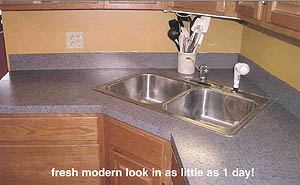 Kitchen Countertop Before Surface Refinishing