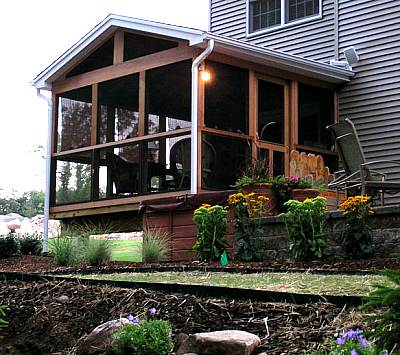 Photo of a screened in porch