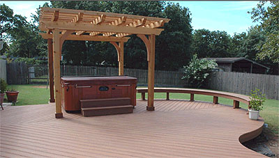 Composite Patio with Benches