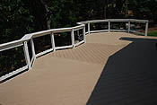 Azek composite decking with inlaid octagon