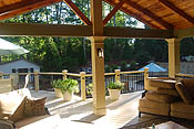 Cumming, GA - Open air porch with wrapped columns