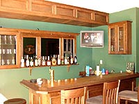Custom oak bar