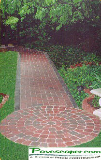 Interlocking Brick Walkway in Garden
