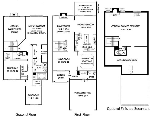 First and Second Floor Plans
