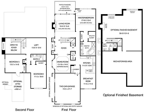 First and Second Floor Plans
