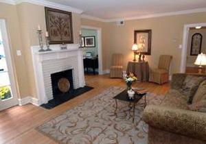 Living Room With Fireplace