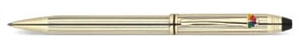 A.T. Cross Pens - Cross Townsend 10 Karat Gold Filled/Rolled Gold Ball-point Pen - With a higher gold content than gold plate,
this beautiful Cross pen typifies the Townsend optimum combination of elegance, strength and wearability